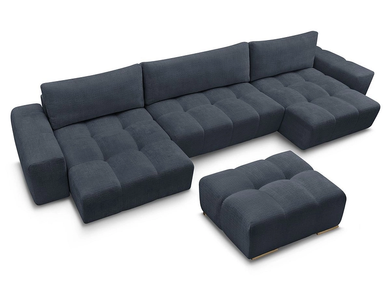 Divano ad angolo panoramico con pouf BOBOCHIC ANAKIN Divano ad angolo panoramico con pouf BOBOCHIC ANAKIN