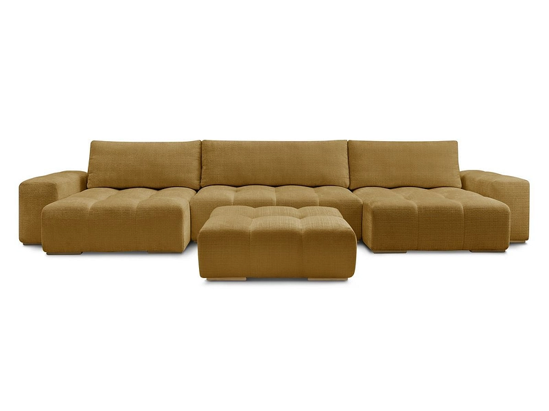 Divano ad angolo panoramico con pouf BOBOCHIC ANAKIN Divano ad angolo panoramico con pouf BOBOCHIC ANAKIN