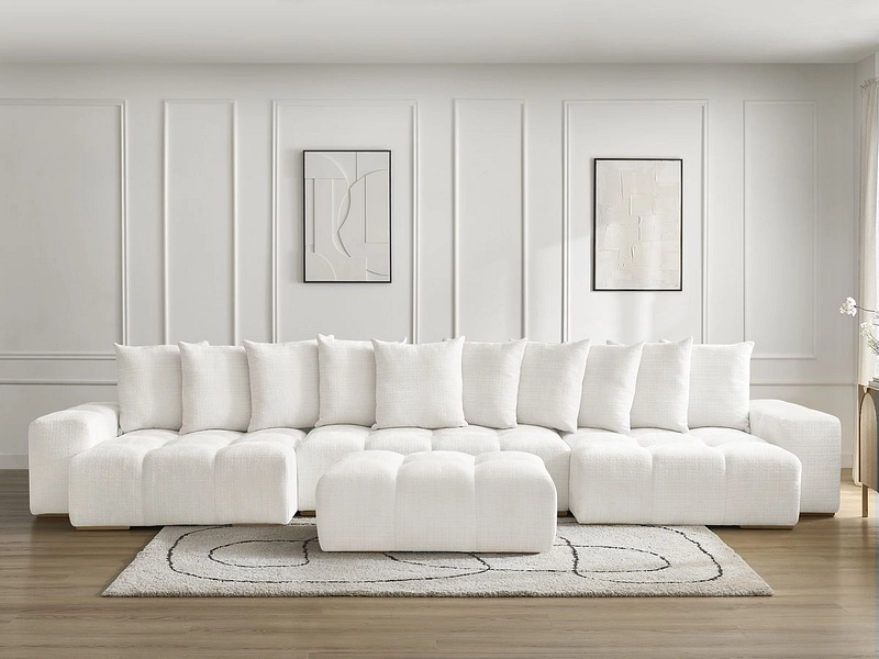 Panorama-Ecksofa mit Hocker BOBOCHIC ANAKIN Panorama-Ecksofa mit Hocker BOBOCHIC ANAKIN