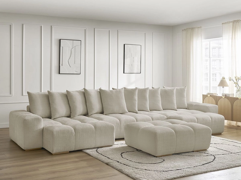 Panorama-Ecksofa mit Hocker BOBOCHIC ANAKIN Panorama-Ecksofa mit Hocker BOBOCHIC ANAKIN