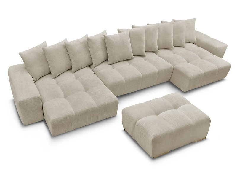 Panorama-Ecksofa mit Hocker BOBOCHIC ANAKIN Panorama-Ecksofa mit Hocker BOBOCHIC ANAKIN