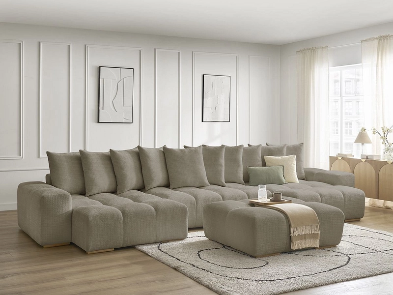 Panorama-Ecksofa mit Hocker BOBOCHIC ANAKIN Panorama-Ecksofa mit Hocker BOBOCHIC ANAKIN