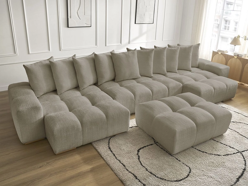 Panorama-Ecksofa mit Hocker BOBOCHIC ANAKIN Panorama-Ecksofa mit Hocker BOBOCHIC ANAKIN