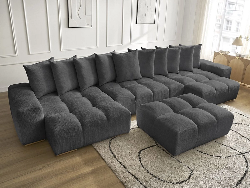 Panorama-Ecksofa mit Hocker BOBOCHIC ANAKIN Panorama-Ecksofa mit Hocker BOBOCHIC ANAKIN