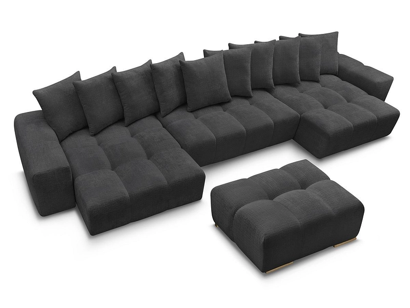 Panorama-Ecksofa mit Hocker BOBOCHIC ANAKIN Panorama-Ecksofa mit Hocker BOBOCHIC ANAKIN