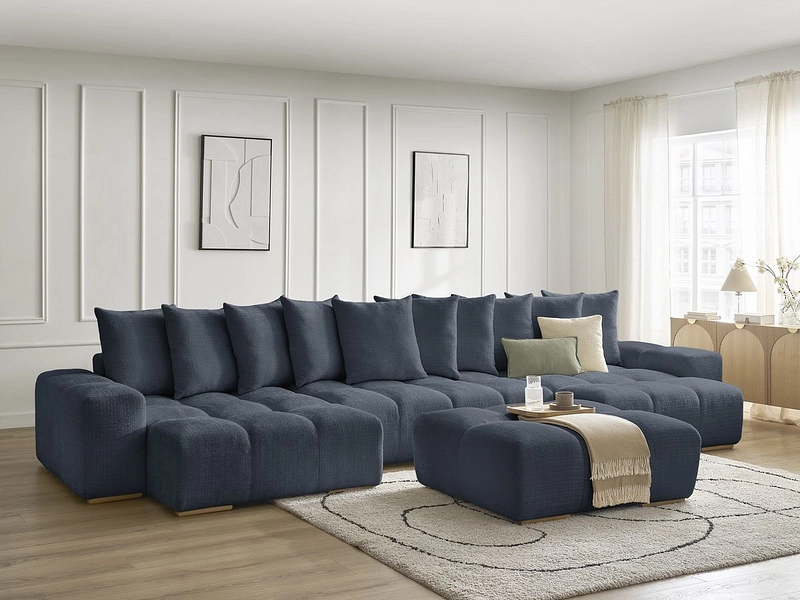 Panorama-Ecksofa mit Hocker BOBOCHIC ANAKIN Panorama-Ecksofa mit Hocker BOBOCHIC ANAKIN