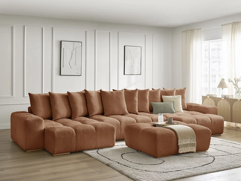 Panorama-Ecksofa mit Hocker BOBOCHIC ANAKIN Panorama-Ecksofa mit Hocker BOBOCHIC ANAKIN