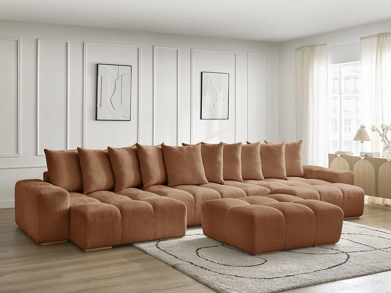 Panorama-Ecksofa mit Hocker BOBOCHIC ANAKIN Panorama-Ecksofa mit Hocker BOBOCHIC ANAKIN