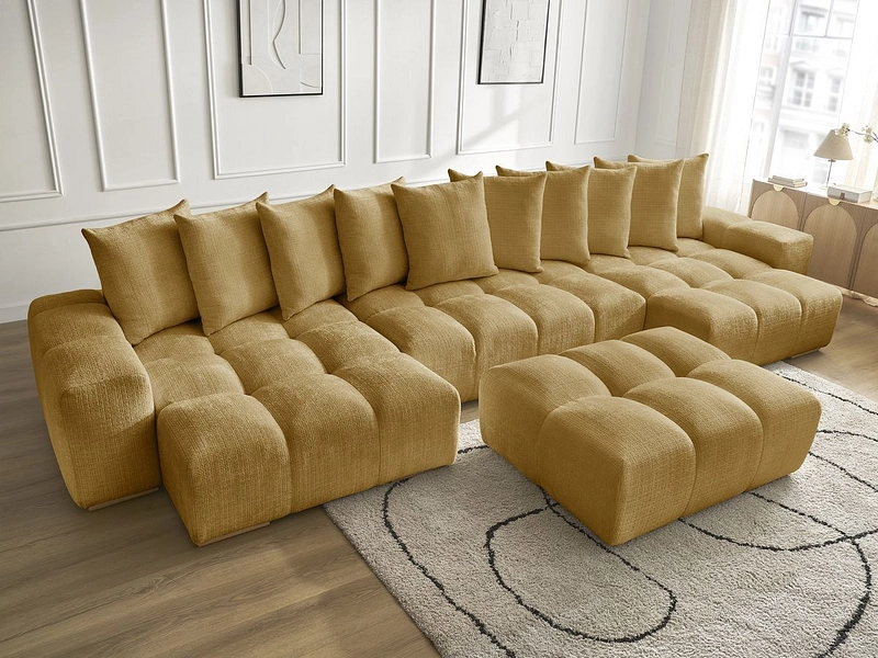 Panorama-Ecksofa mit Hocker BOBOCHIC ANAKIN Panorama-Ecksofa mit Hocker BOBOCHIC ANAKIN