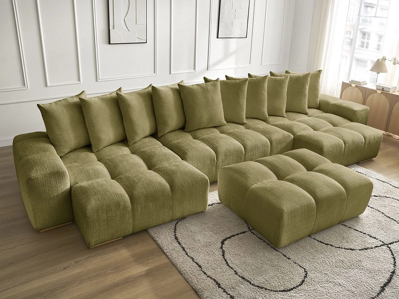 Panorama-Ecksofa mit Hocker BOBOCHIC ANAKIN Panorama-Ecksofa mit Hocker BOBOCHIC ANAKIN