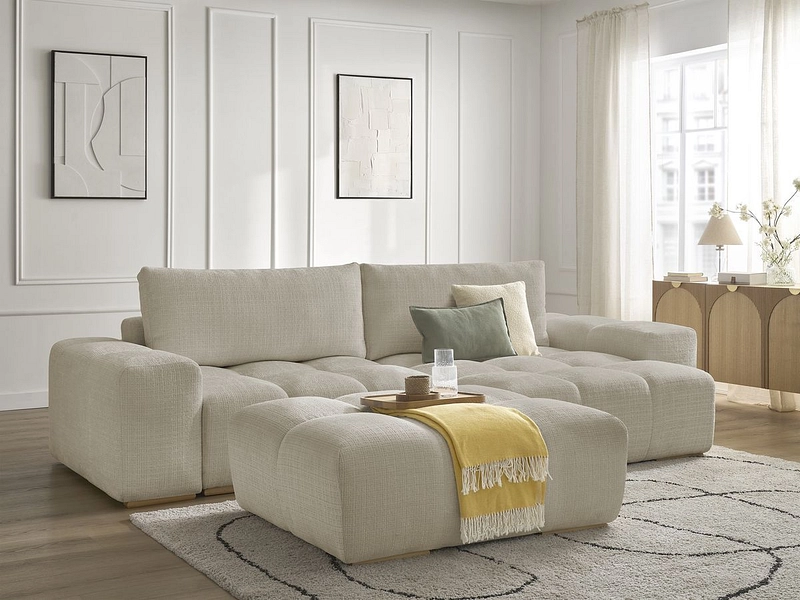 Divano ad angolo con pouf BOBOCHIC ANAKIN