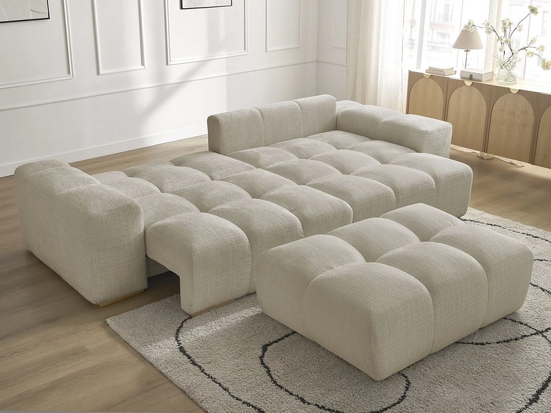 Divano ad angolo con pouf BOBOCHIC ANAKIN