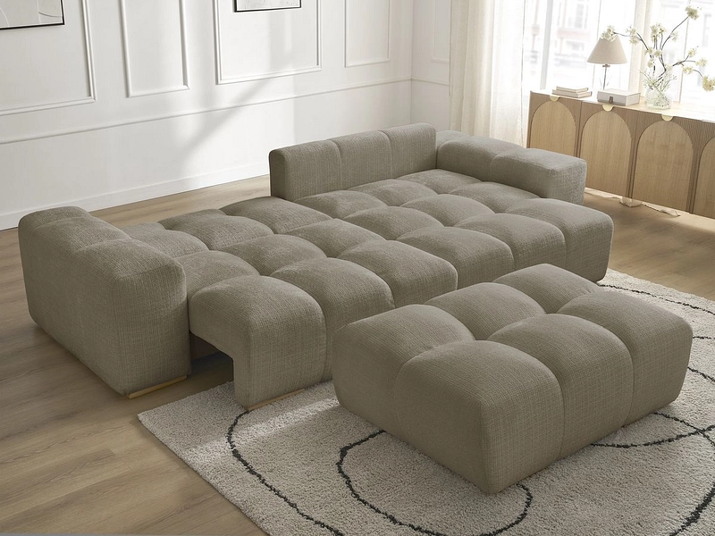 Divano ad angolo con pouf BOBOCHIC ANAKIN Divano ad angolo con pouf BOBOCHIC ANAKIN