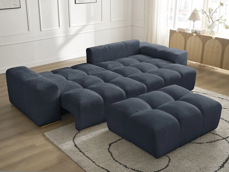 Divano ad angolo con pouf BOBOCHIC ANAKIN Divano ad angolo con pouf BOBOCHIC ANAKIN