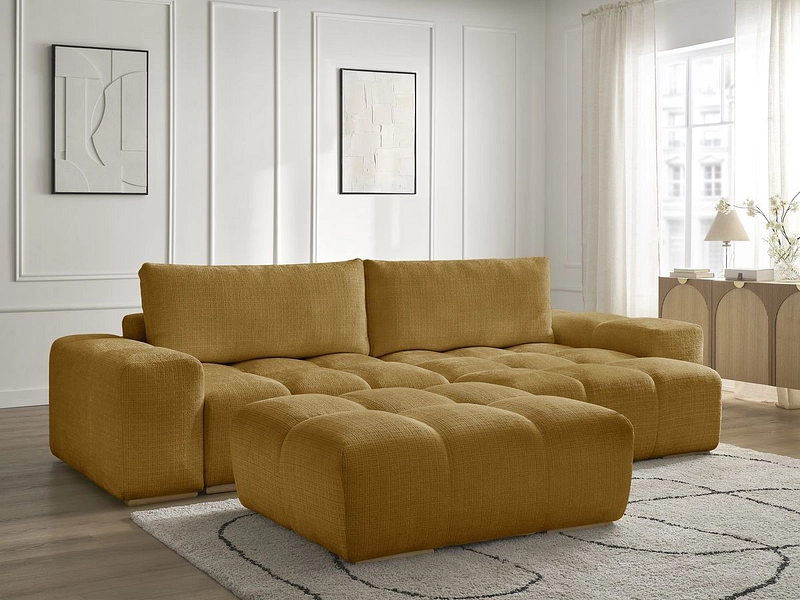 Divano ad angolo con pouf BOBOCHIC ANAKIN Divano ad angolo con pouf BOBOCHIC ANAKIN