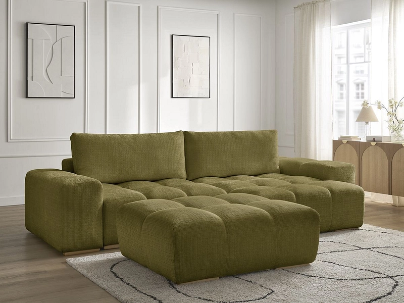 Canapé d'angle avec pouf BOBOCHIC ANAKIN