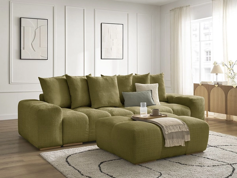 3er Sofa mit Hocker BOBOCHIC ANAKIN