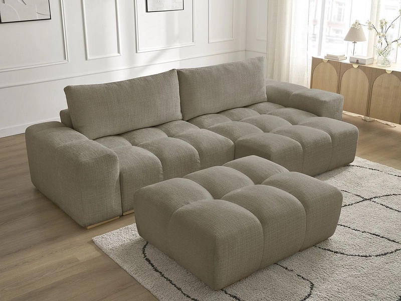 Divano ad angolo con pouf BOBOCHIC ANAKIN Divano ad angolo con pouf BOBOCHIC ANAKIN