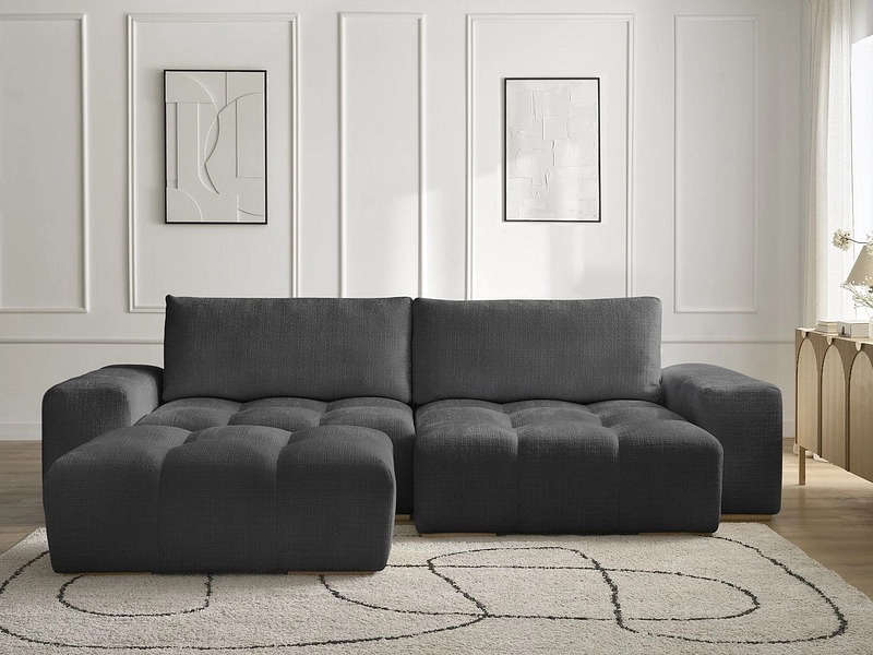 Canapé d'angle avec pouf BOBOCHIC ANAKIN