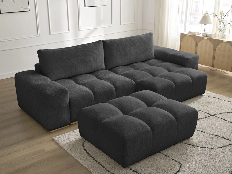 Canapé d'angle avec pouf BOBOCHIC ANAKIN