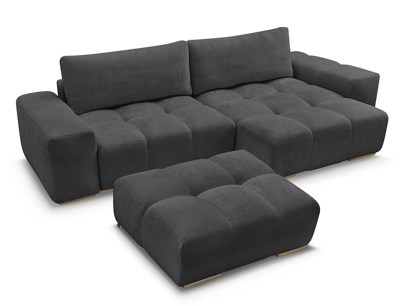 Canapé d'angle avec pouf BOBOCHIC ANAKIN