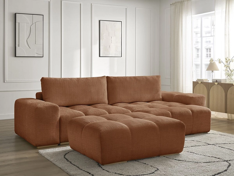 Divano ad angolo con pouf BOBOCHIC ANAKIN Divano ad angolo con pouf BOBOCHIC ANAKIN