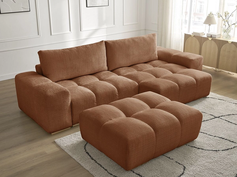 Divano ad angolo con pouf BOBOCHIC ANAKIN Divano ad angolo con pouf BOBOCHIC ANAKIN