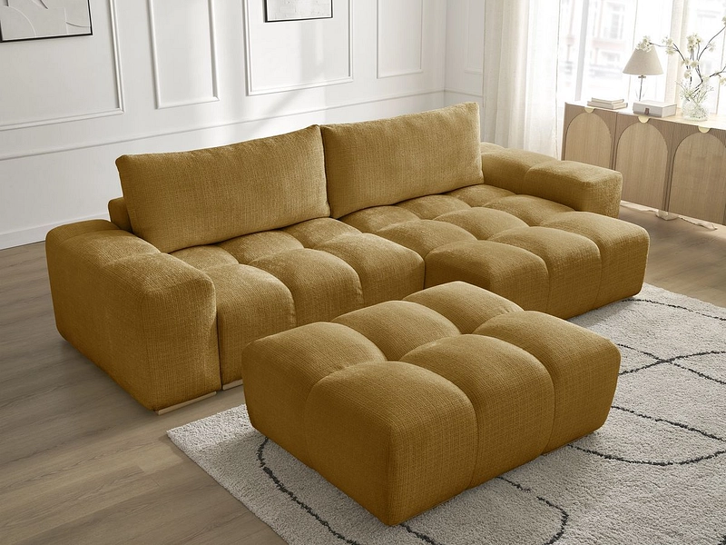 Divano ad angolo con pouf BOBOCHIC ANAKIN Divano ad angolo con pouf BOBOCHIC ANAKIN