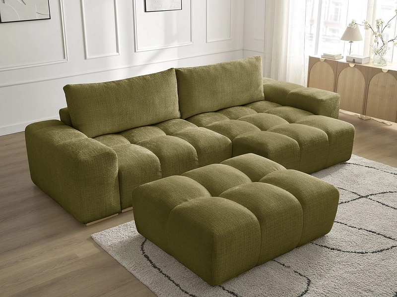 Divano ad angolo con pouf BOBOCHIC ANAKIN Divano ad angolo con pouf BOBOCHIC ANAKIN