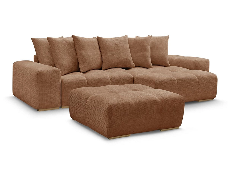 Canapé d'angle avec pouf BOBOCHIC ANAKIN