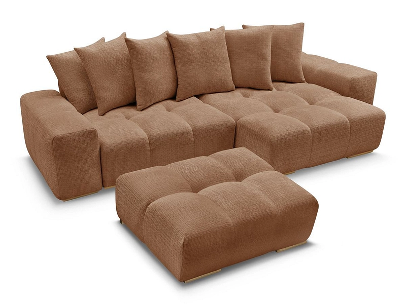 Canapé d'angle avec pouf BOBOCHIC ANAKIN