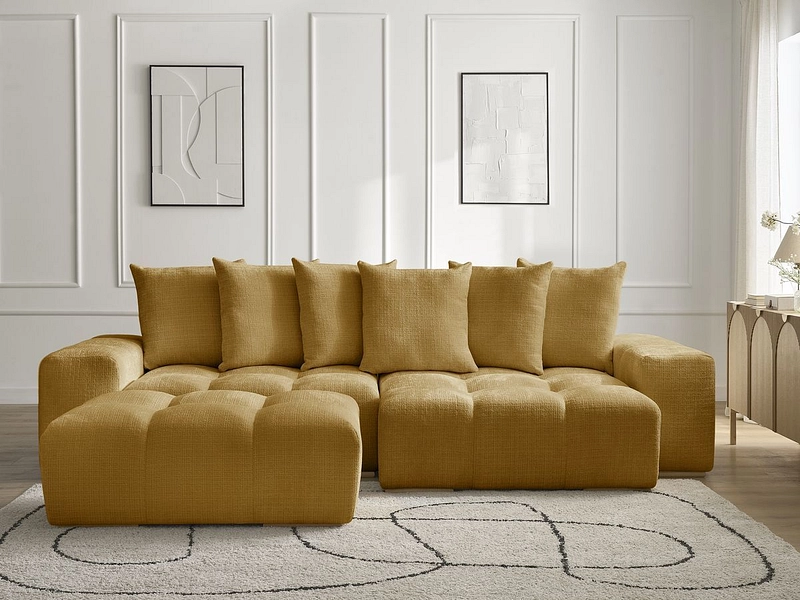 Divano ad angolo con pouf BOBOCHIC ANAKIN