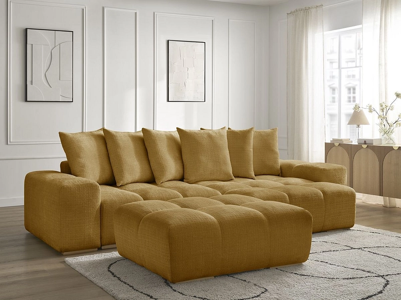 Divano ad angolo con pouf BOBOCHIC ANAKIN