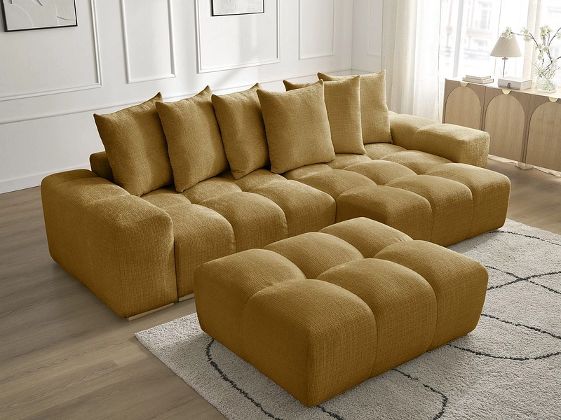 Divano ad angolo con pouf BOBOCHIC ANAKIN