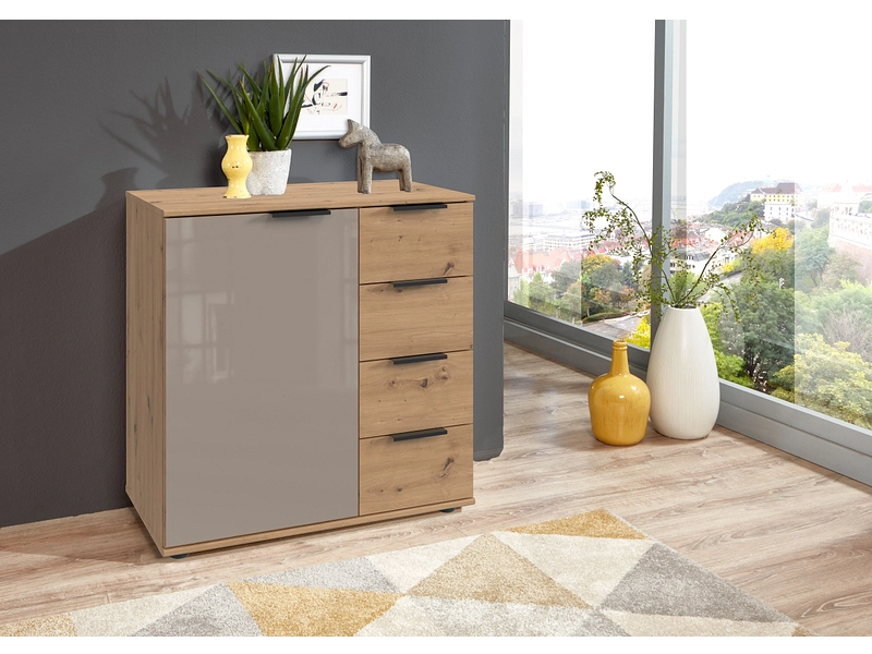Kommode WANJA 1 Tür 2 Schubladen