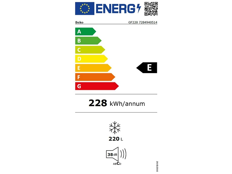 BEKO Congélateur armoire