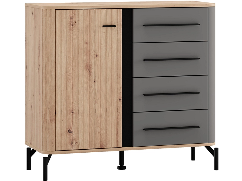 Commode SINOP 1 porte 4 tiroirs Commode SINOP 1 porte 4 tiroirs