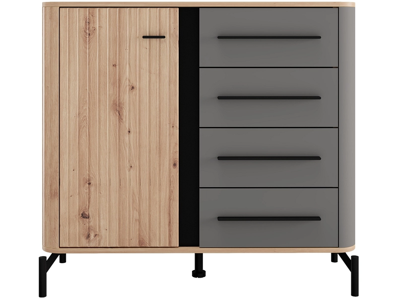 Commode SINOP 1 porte 4 tiroirs Commode SINOP 1 porte 4 tiroirs