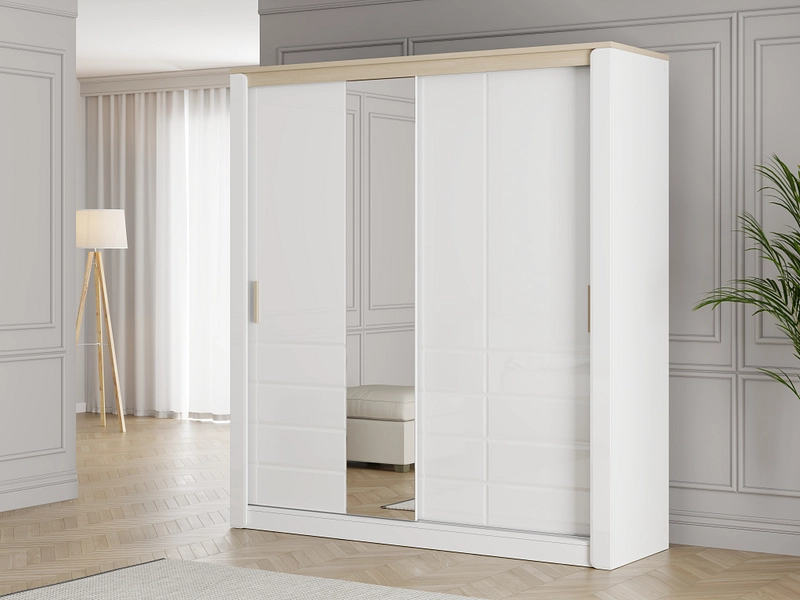 Schrank ABERDEEN weiss glänzend Schrank ABERDEEN weiss glänzend
