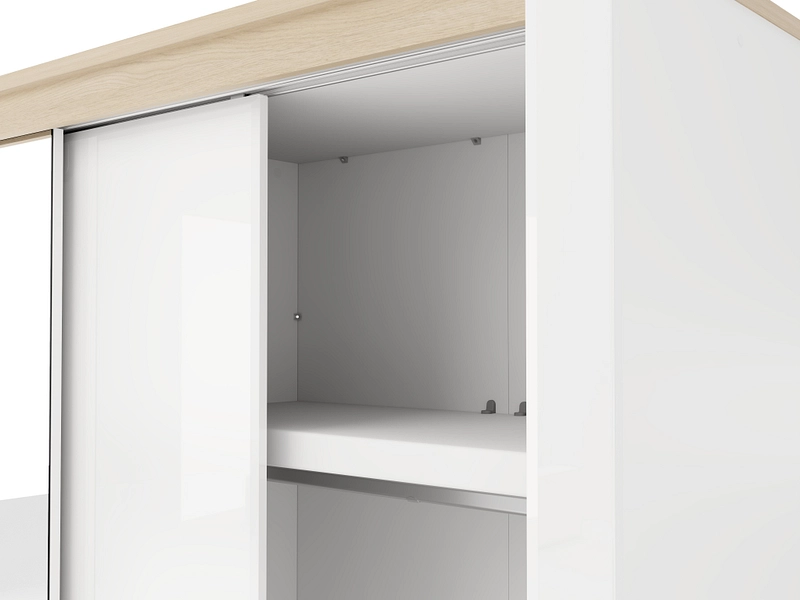 Schrank ABERDEEN weiss glänzend Schrank ABERDEEN weiss glänzend