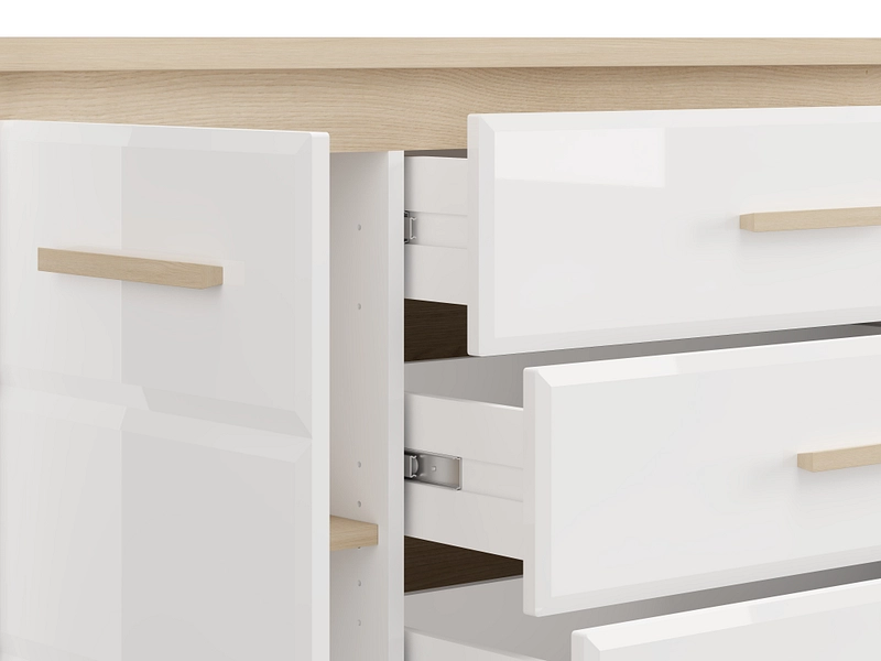 Kommode ABERDEEN 1 Tür 4 Schubladen