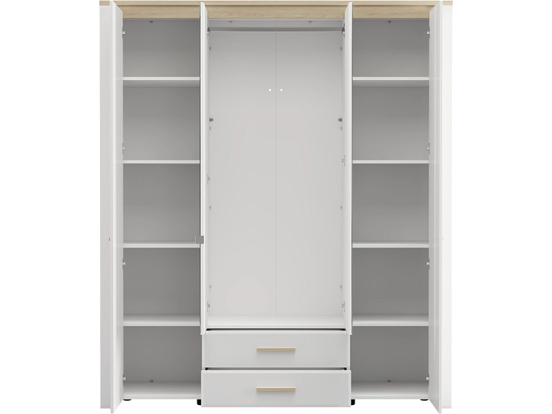Schrank ABERDEEN weiss glänzend