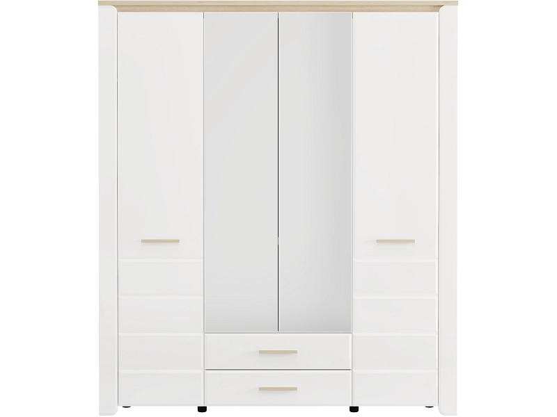 Schrank ABERDEEN weiss glänzend