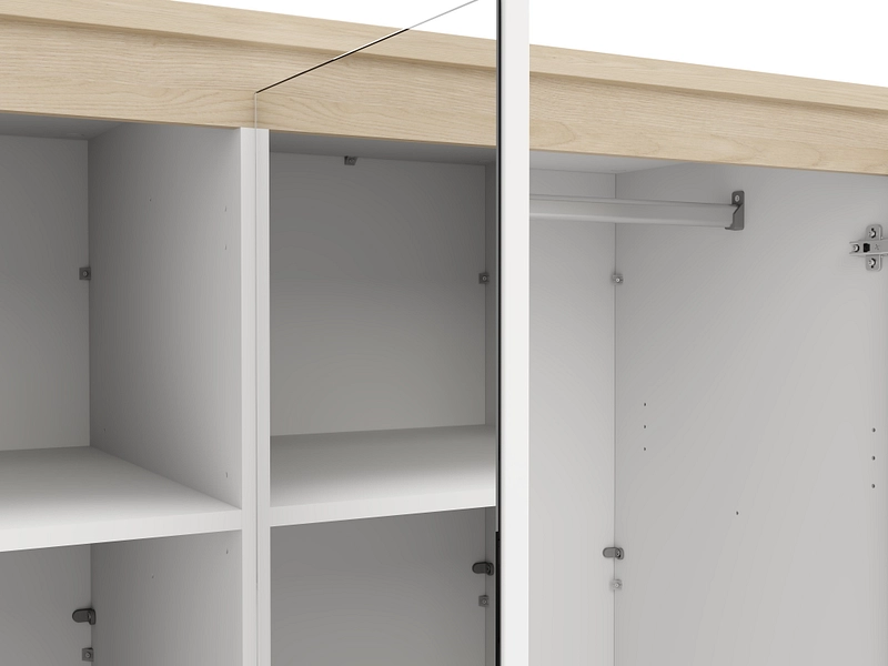 Schrank ABERDEEN weiss glänzend