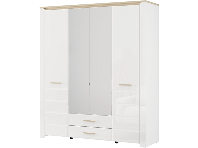 Schrank ABERDEEN weiss glänzend