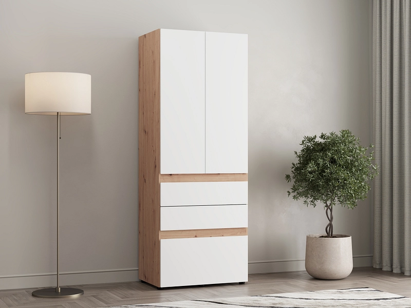 Armoire portes battantes HELSINKI blanc