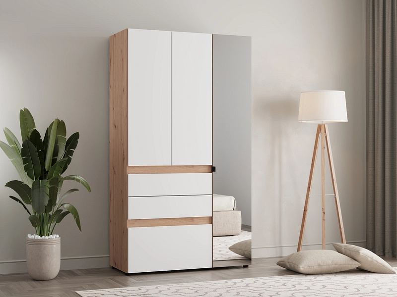 Armoire portes battantes HELSINKI blanc