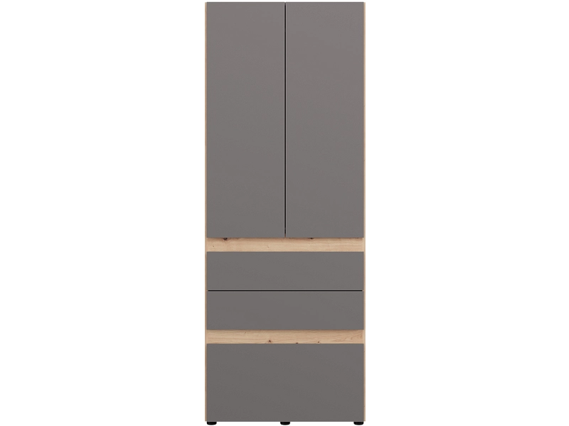 Armoire portes battantes HELSINKI graphite gray
