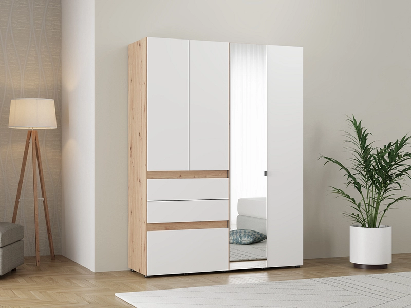 Armoire portes battantes HELSINKI blanc