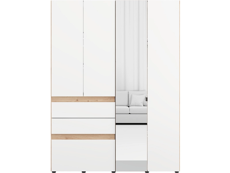 Armoire portes battantes HELSINKI blanc